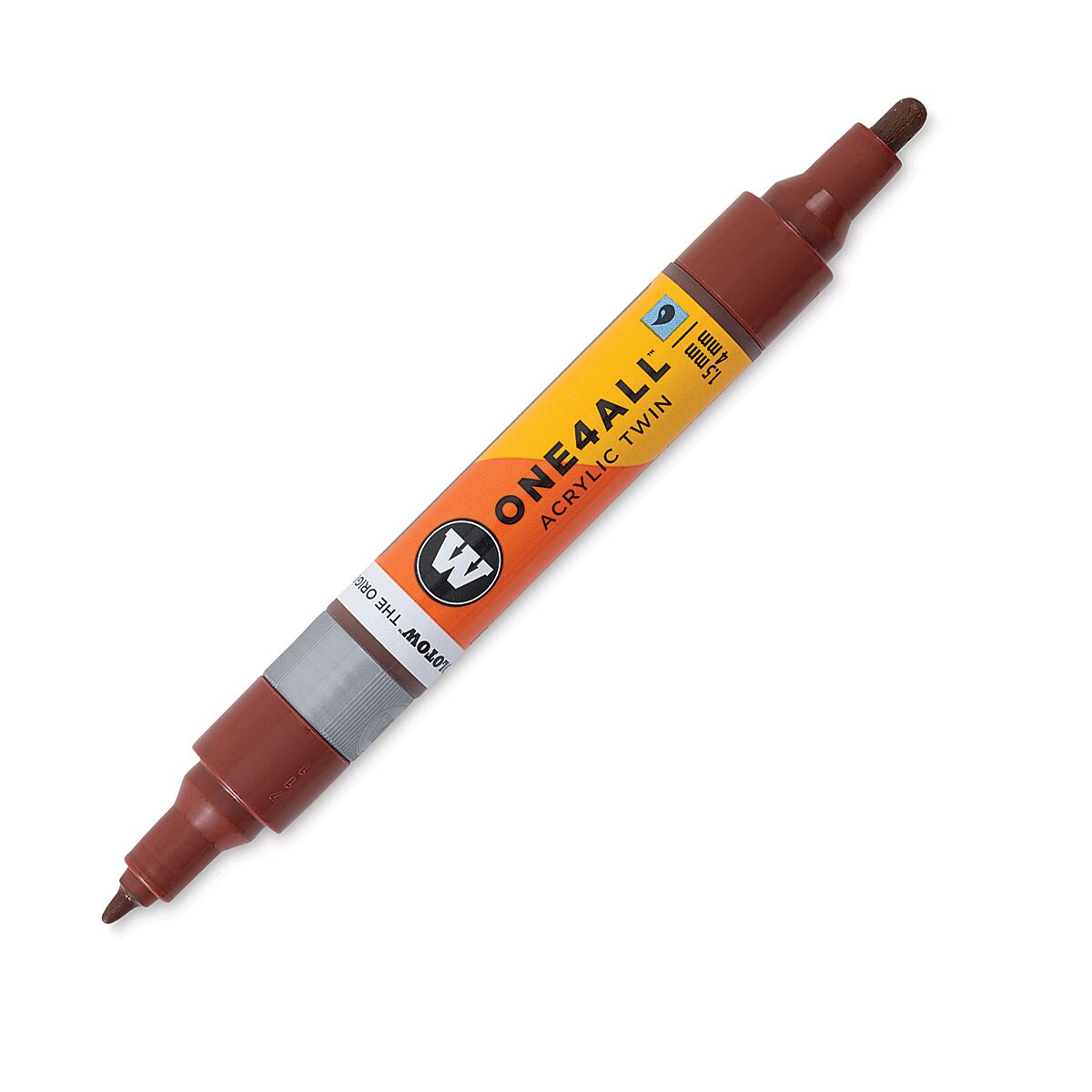 Molotow One4All Acrylmarker Twin – 1,5 & 4 Mm Spitze, Farbe Hazelnut Brown, Nachfüllbar & Für Viele Oberflächen