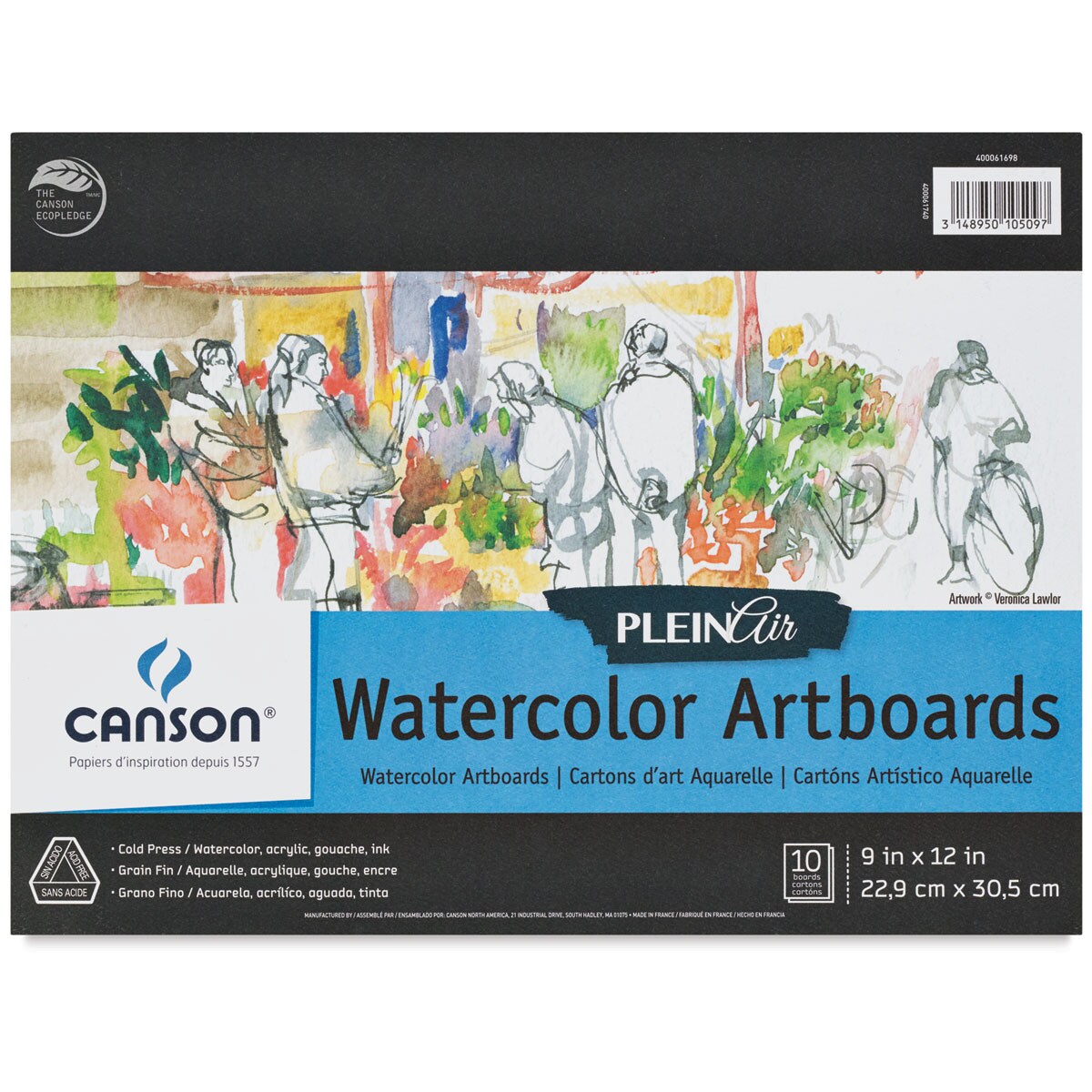 Canson Plein Air Watercolor Artboard - 9&#x22; x 12&#x22;, 10 Sheets