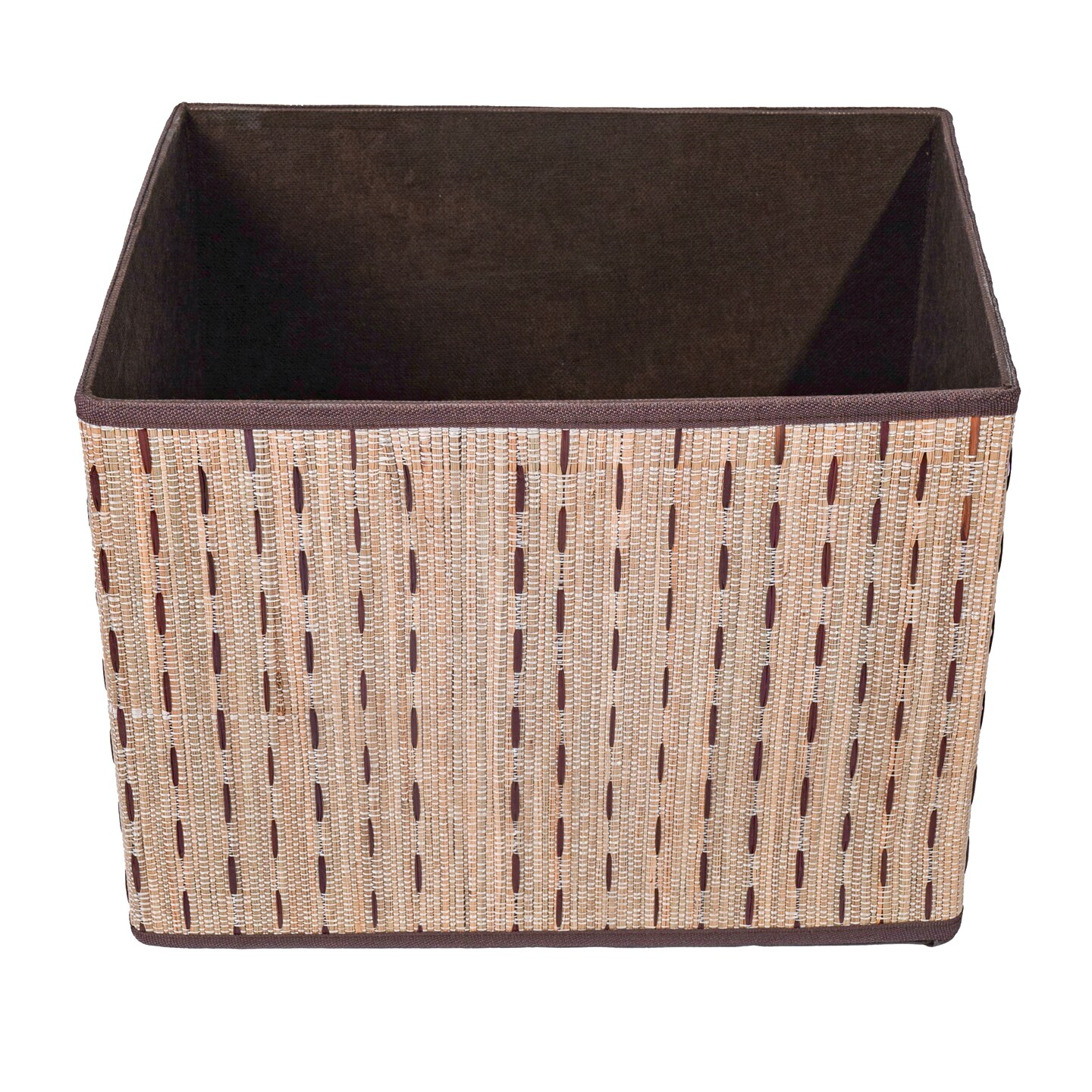 Beige Foldable Decorative Storage Box for Living Room, Bedroom, Dining, Playroom or Office