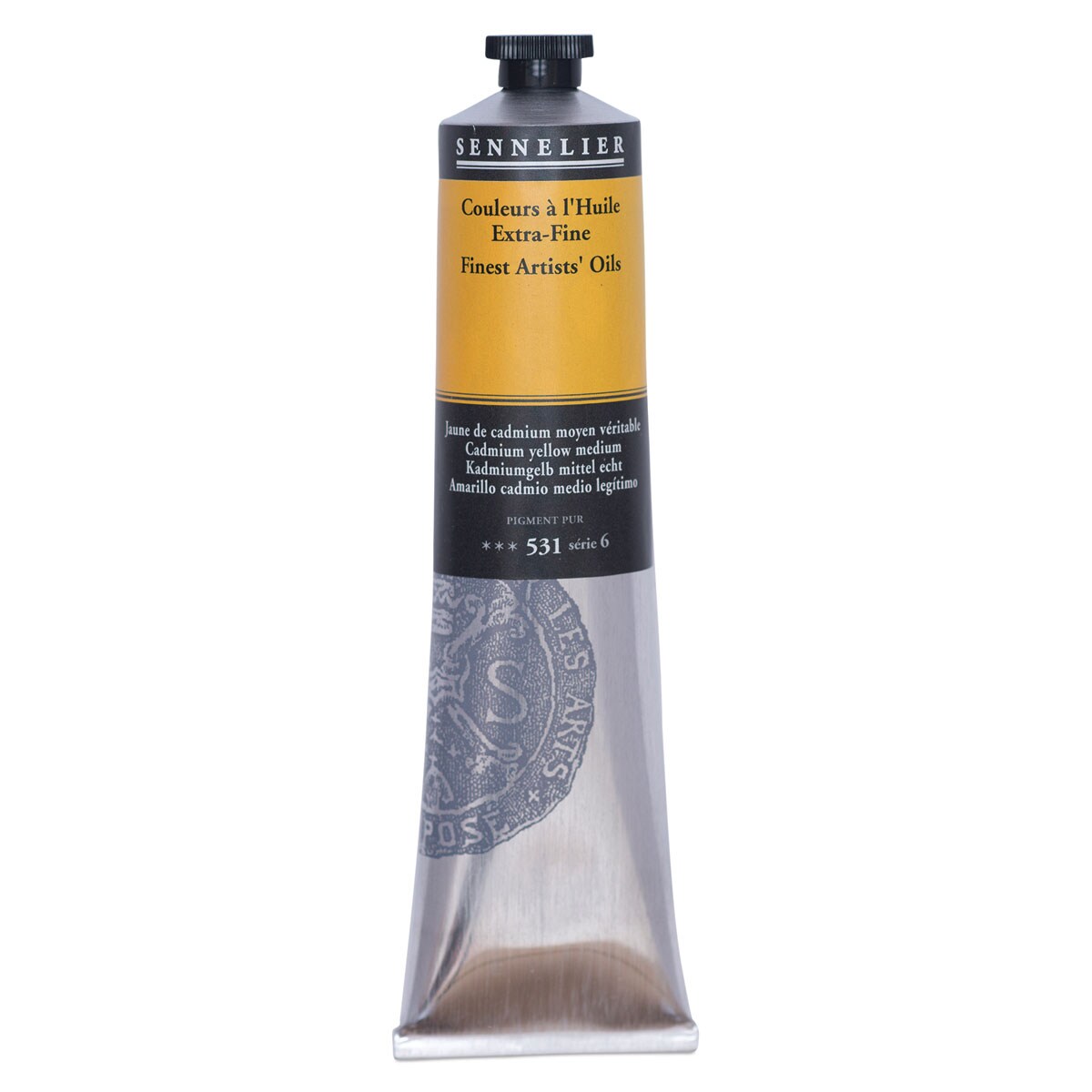 Sennelier Artists' Extra Fine Oil Paint - Cadmium Yellow Medium, 200 ml tube