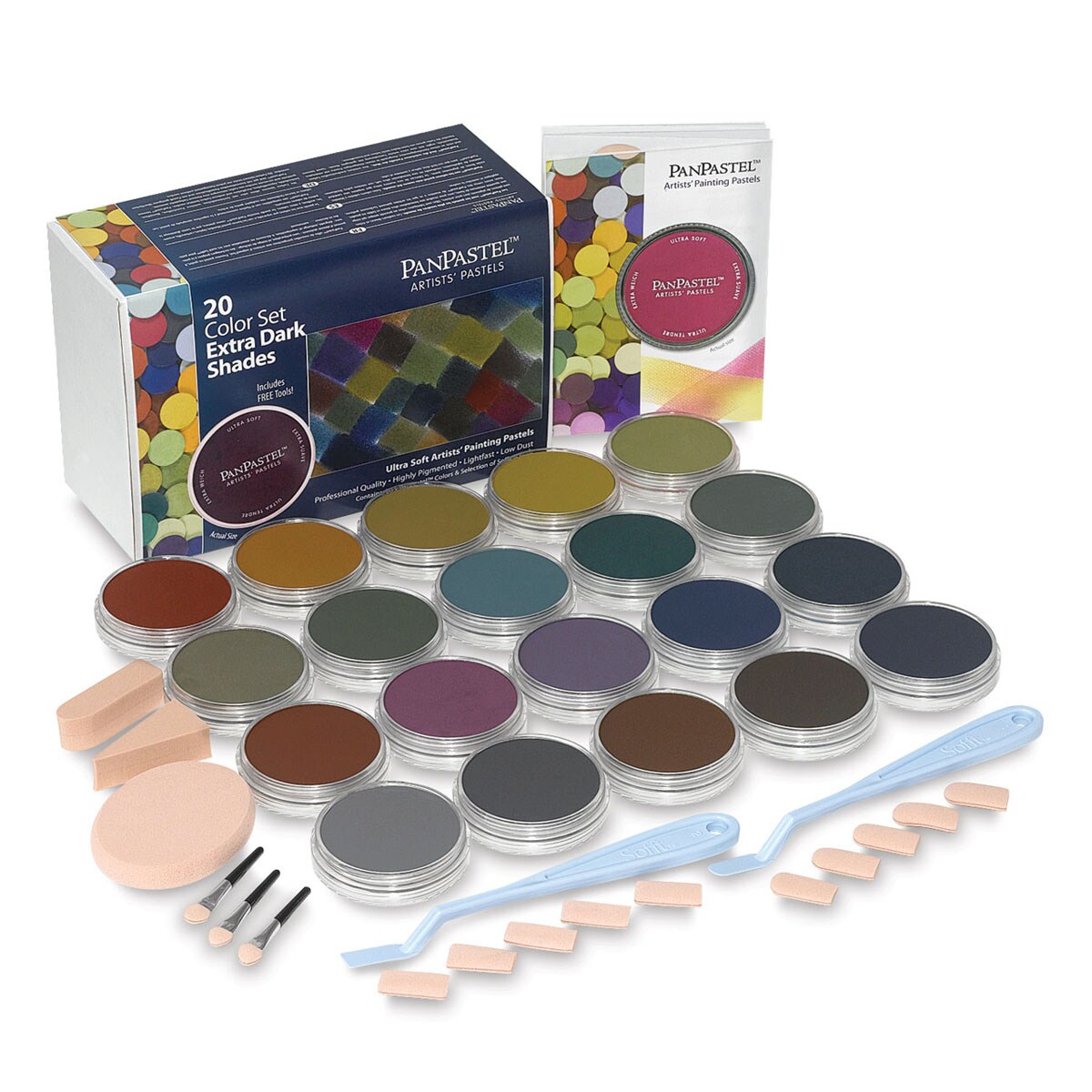 PanPastel Artists’ Painting Pastels Set - Extra Dark Shades, Set of 20