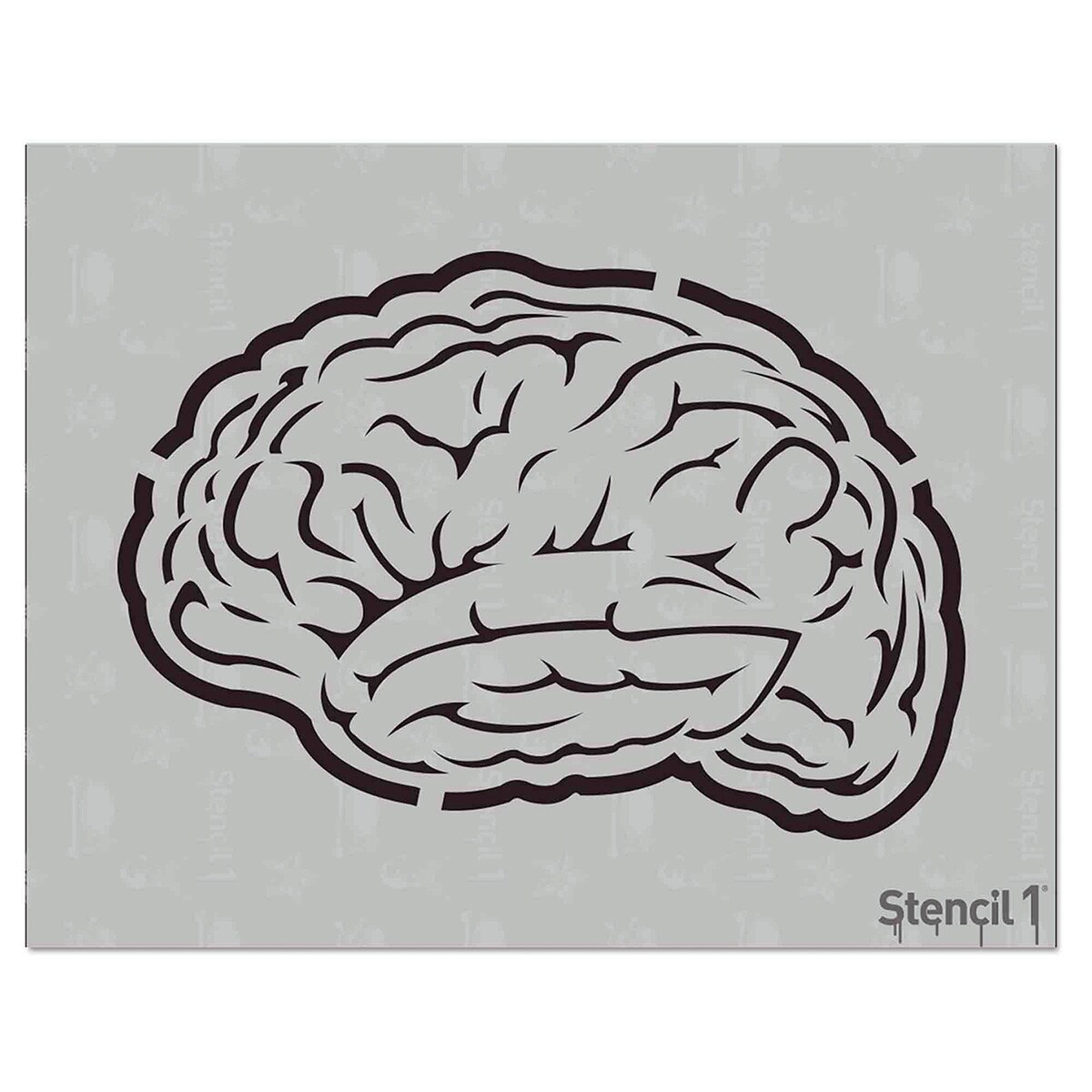 Stencil1 Stencil - Brain, 8-1/2&#x22; x 11&#x22;