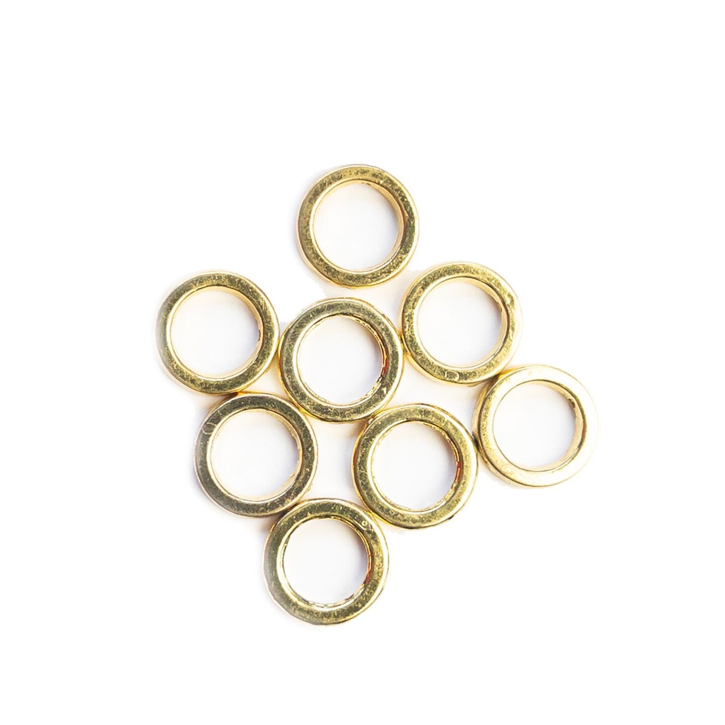 Gold Tone Metal Round Loop 19mm Beads, Size: 19mm, Count: 8 Pieces ...