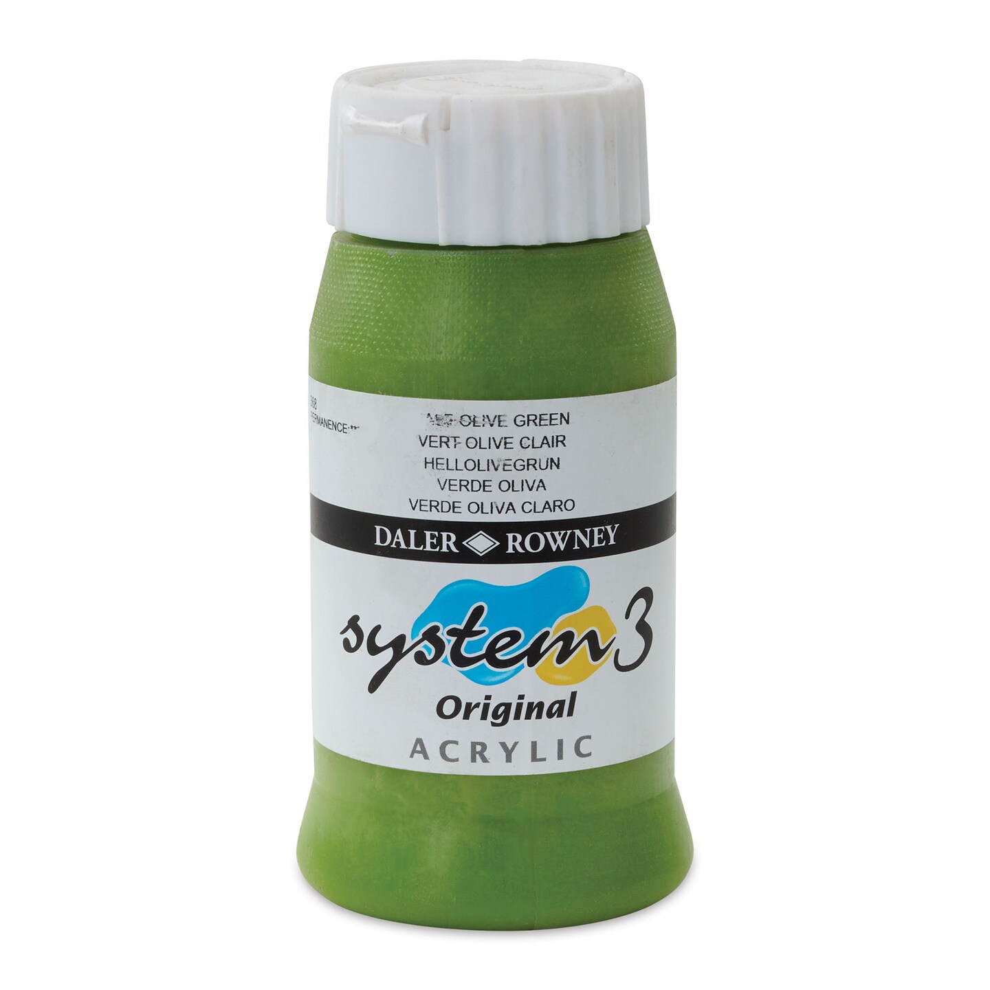 Daler-Rowney System3 Acrylic - Pale Olive Green, 500 ml bottle | Michaels