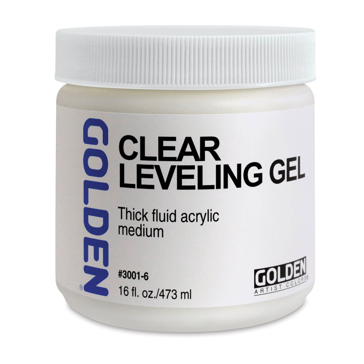 Golden Acrylic Medium - Clear Leveling Gel, 16 oz jar