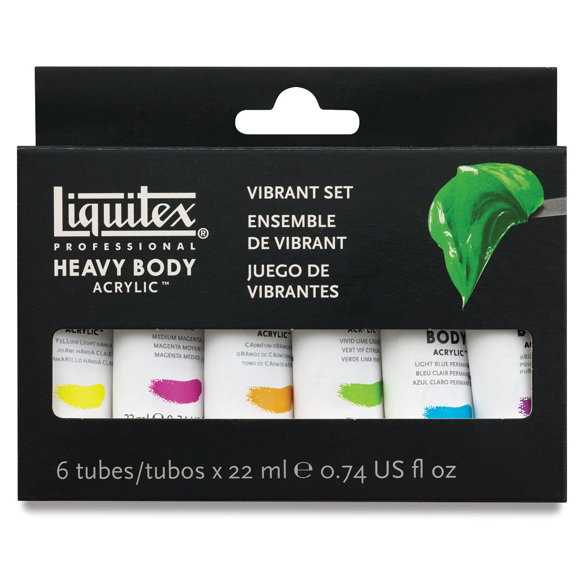 Liquitex Heavy Body Artist Acrylics - Vibrant Set of 6, 22 ml tubes