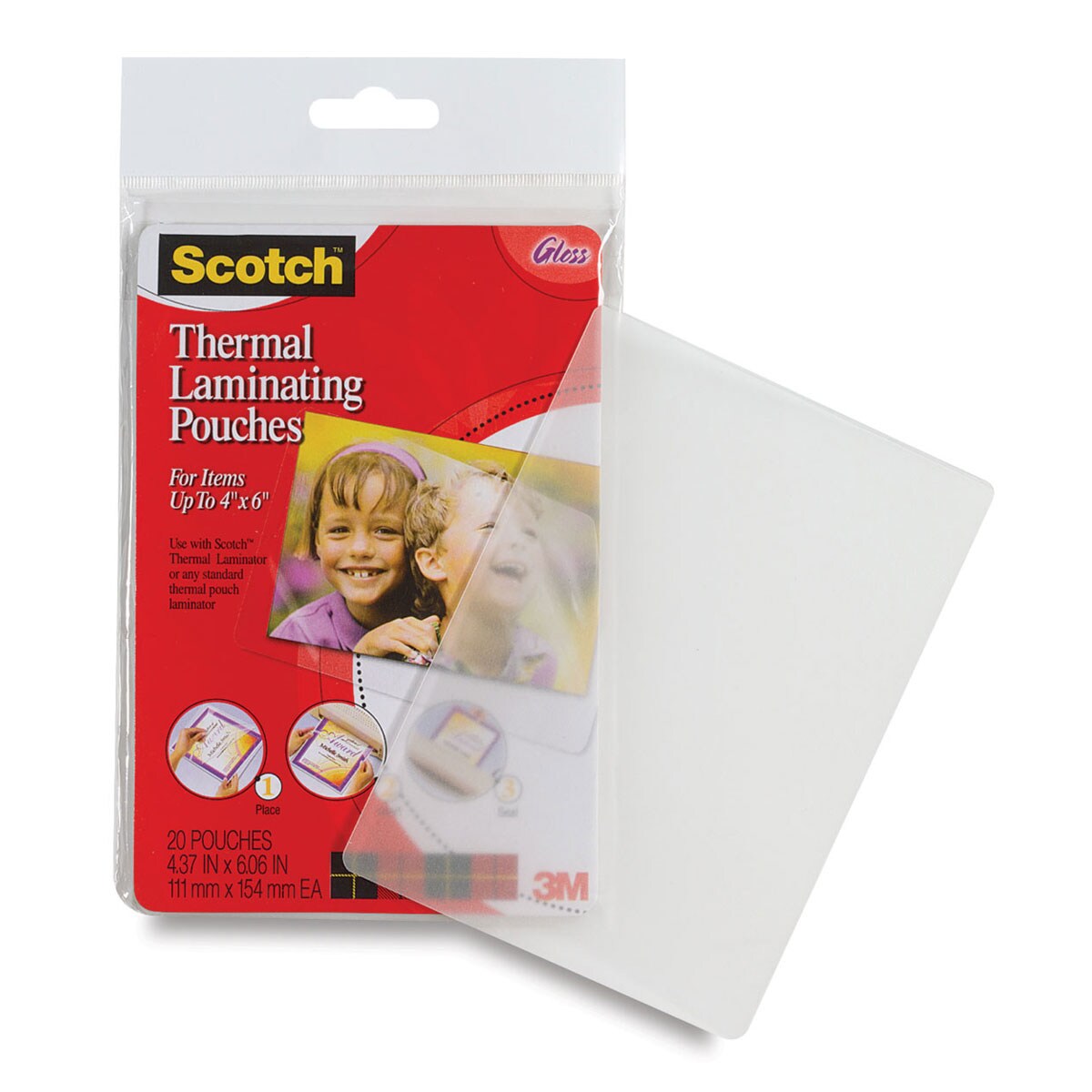 Scotch Thermal Laminating Pouches - 4" x 6", Pkg of 20