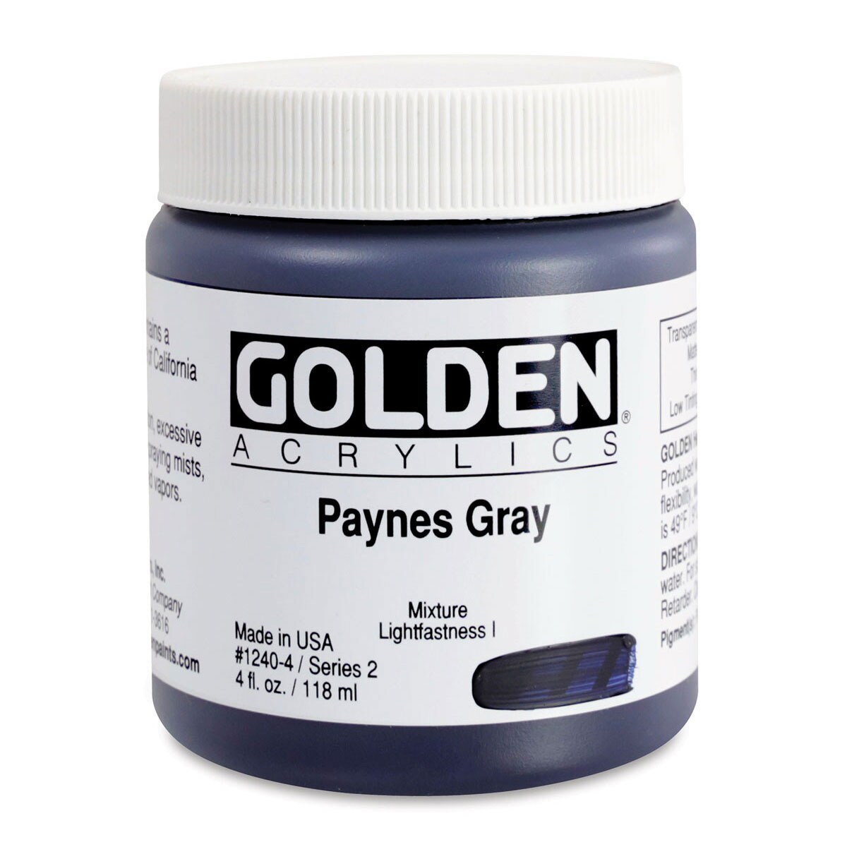 Golden Heavy Body Artist Acrylics Paynes Gray, 4 oz Jar Michaels