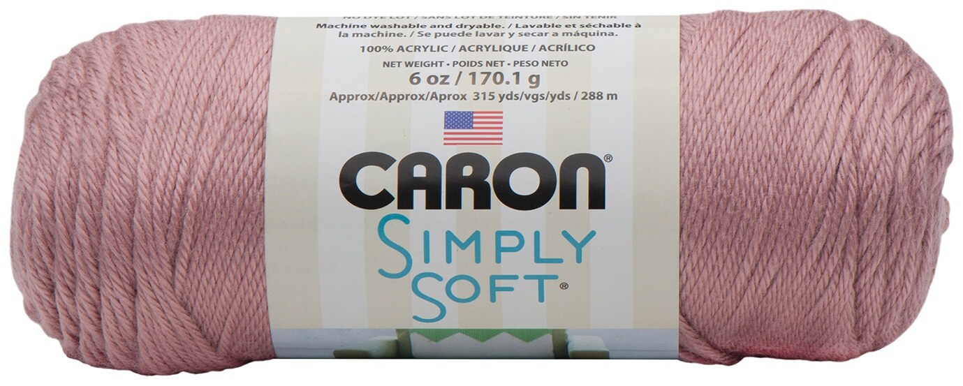 Multipack of 24 - Caron Simply Soft Solids Yarn-Victorian Rose