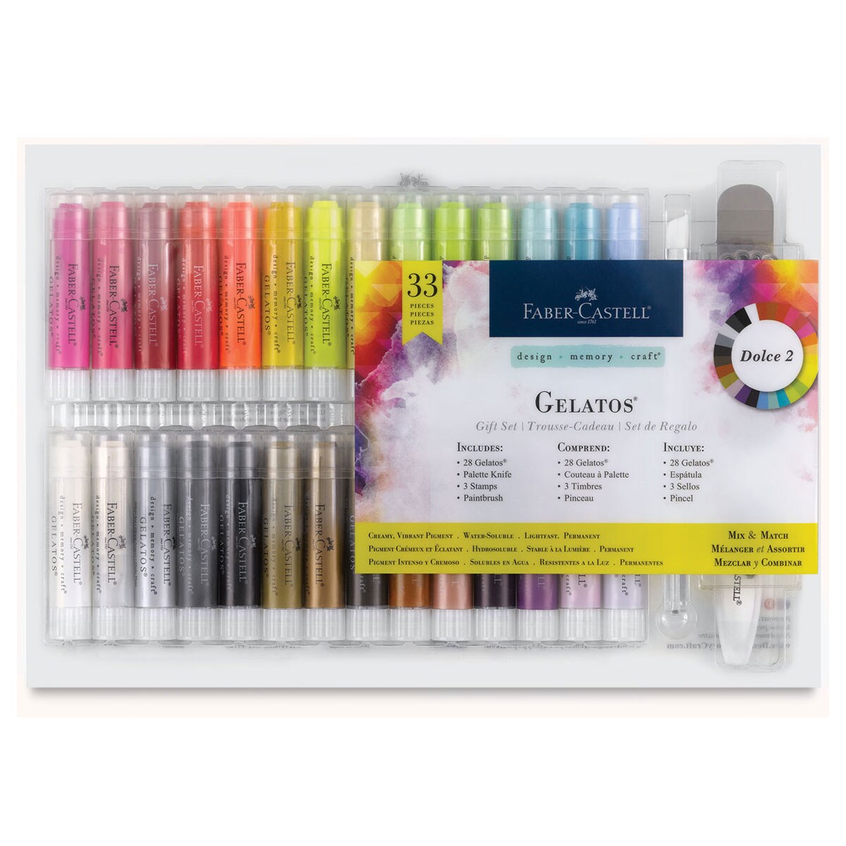 Faber-Castell Gelatos Sets - Dulce II, Assorted Colors, Set of 33