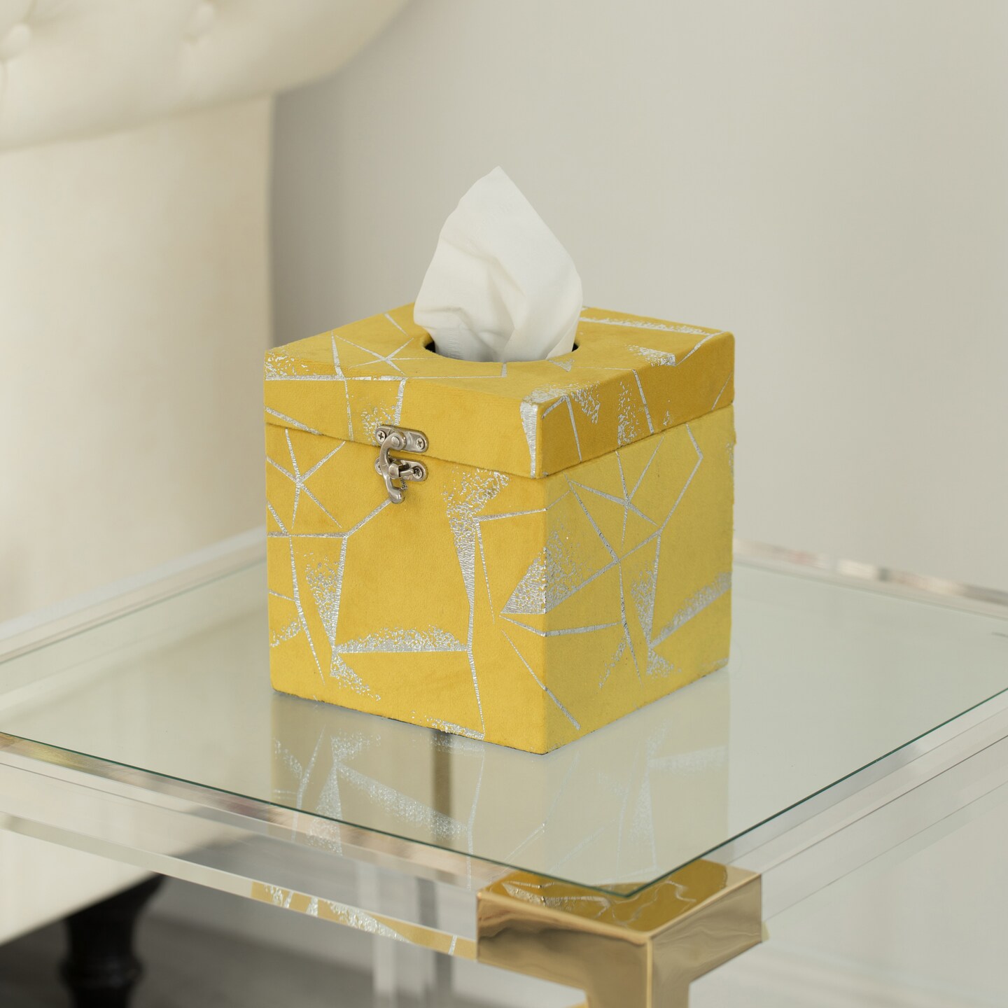 Velvet Modern Paper Facial Tissue Box Holder