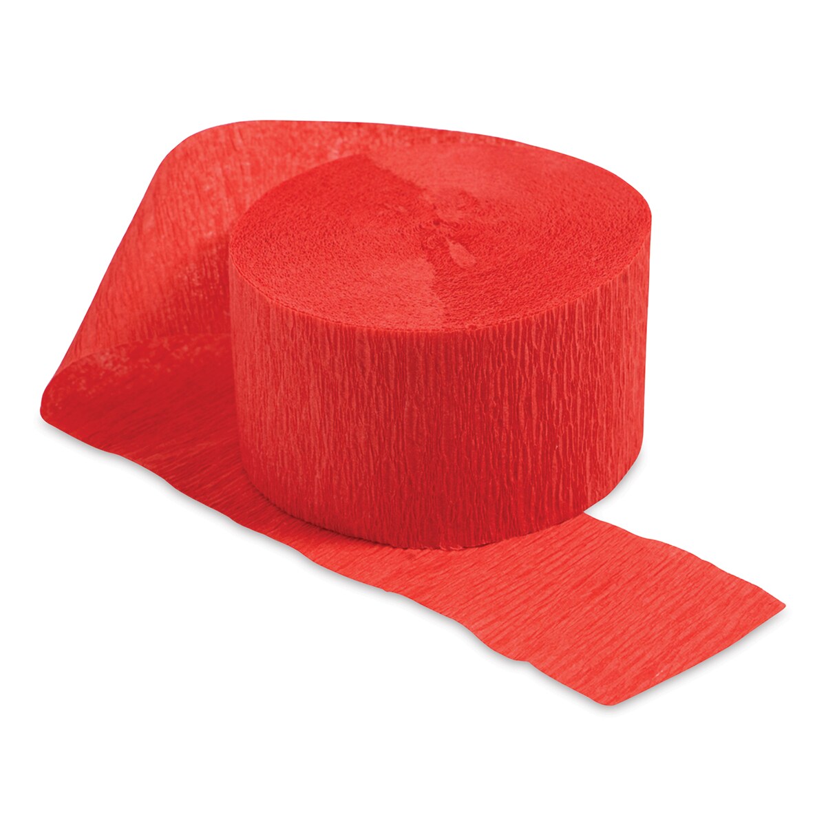 Crepe Paper - 1-7/8&#x22; x 500 ft, Flame Red, Streamer