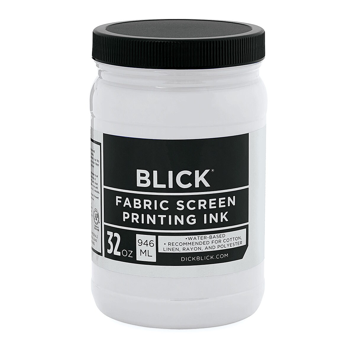 Blick Water-Base Acrylic Textile Screen Printing Ink - White, Quart