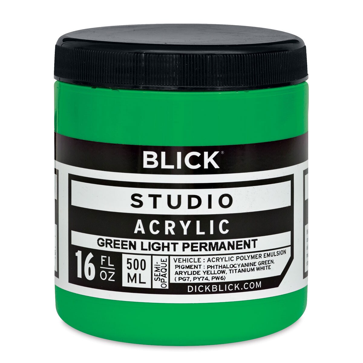 Blick Studio Acrylics Green Light Permanent 16 Oz Jar Michaels   144116719286381161 