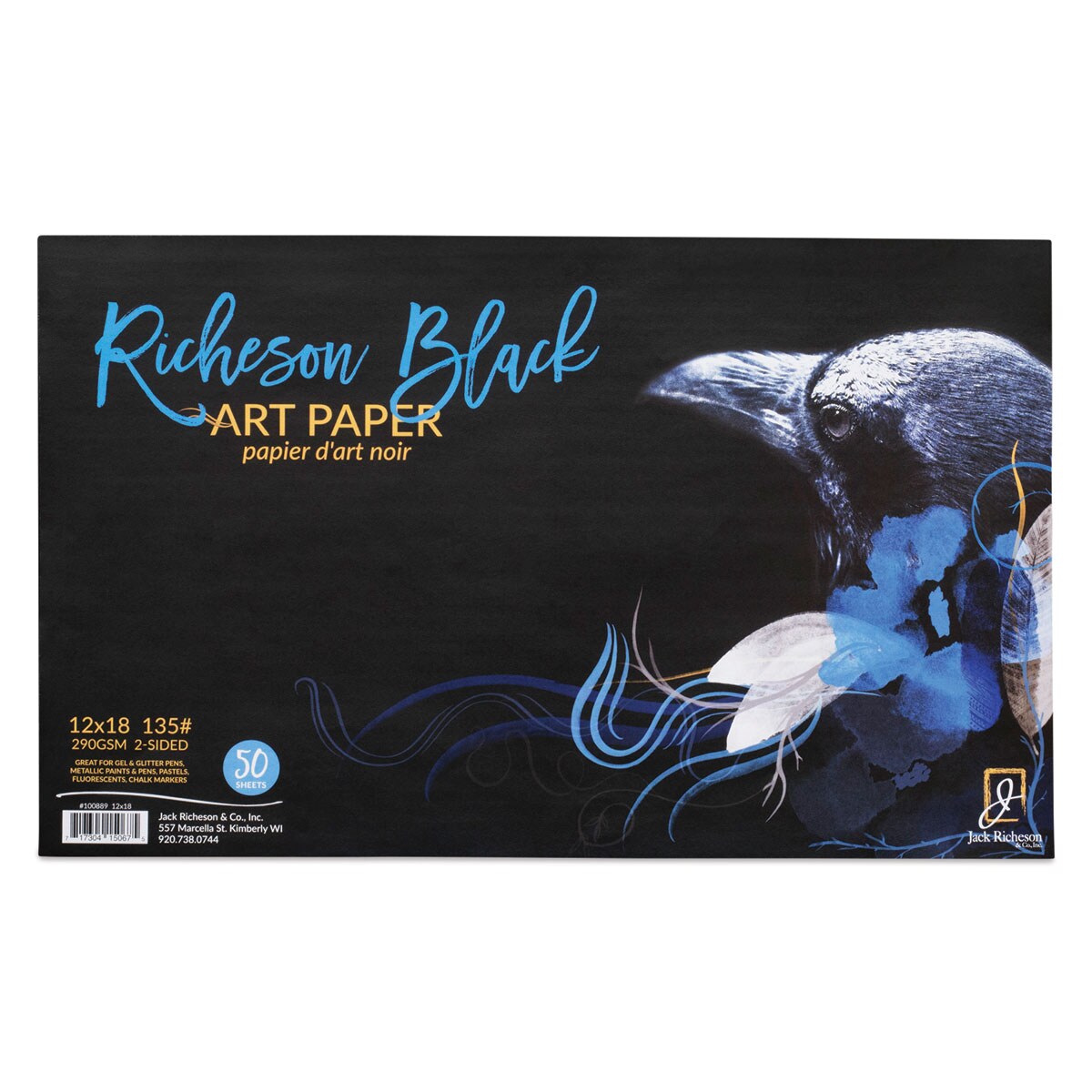 Richeson Black Art Paper Bulk Pack - 12&#x22; x 18&#x22;, 50 Sheets