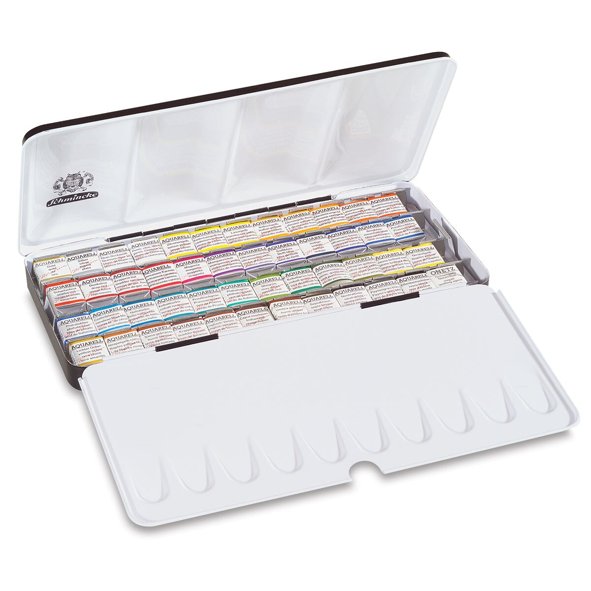 Schmincke Horadam Aquarell Watercolor Pans - Set of 48, Assorted Colors, Half Pans