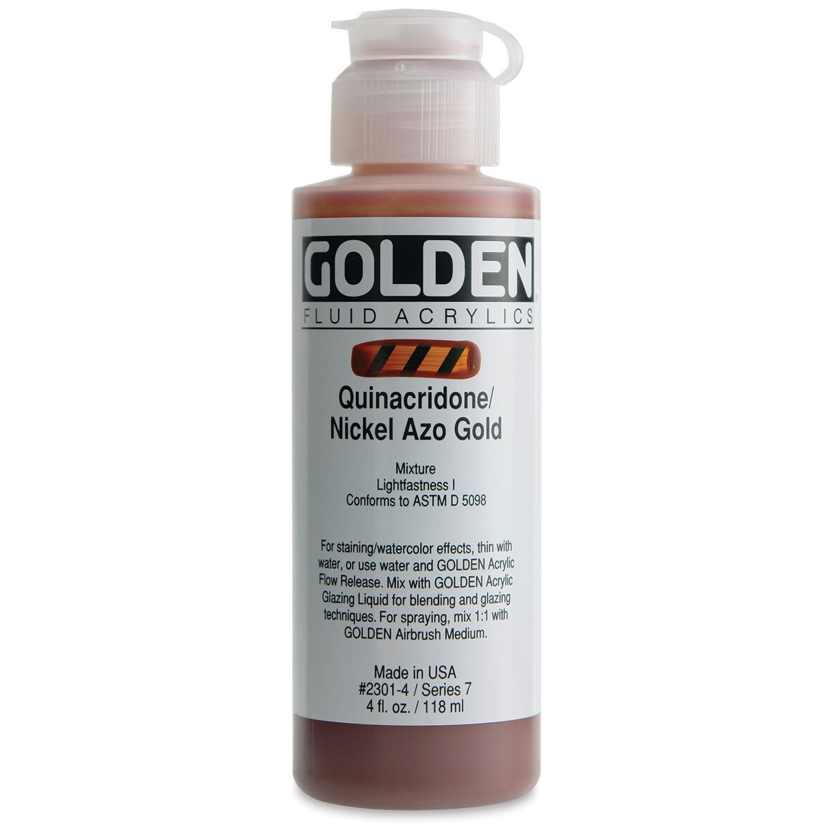 Golden Fluid Acrylics Quinacridone/Nickel Azo Gold, 4 oz bottle Michaels