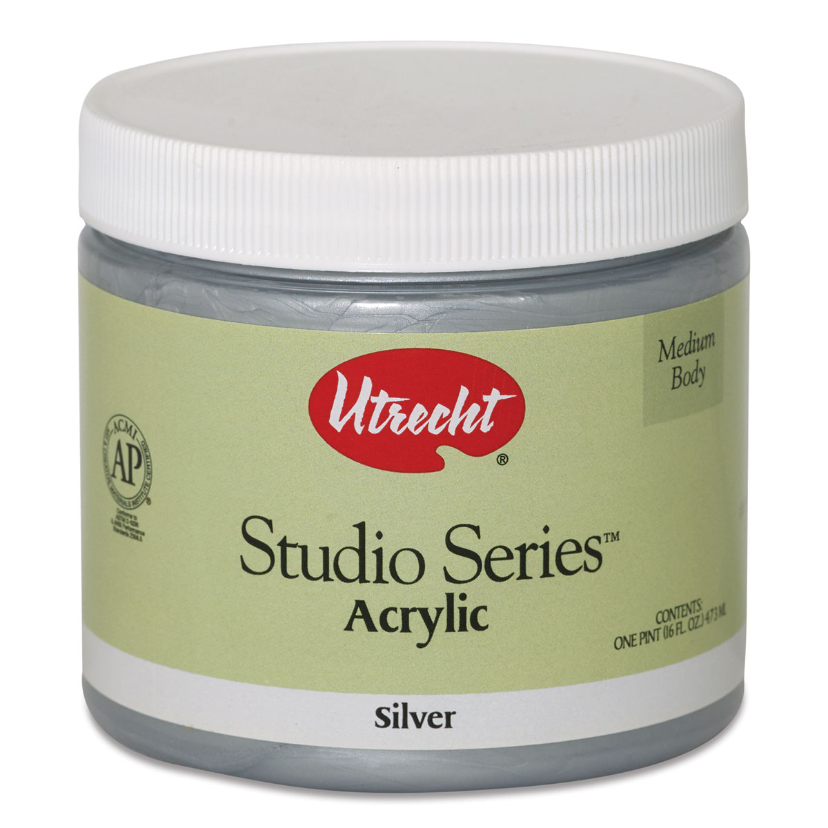 Utrecht Studio Series Acrylic Paint - Silver, Pint