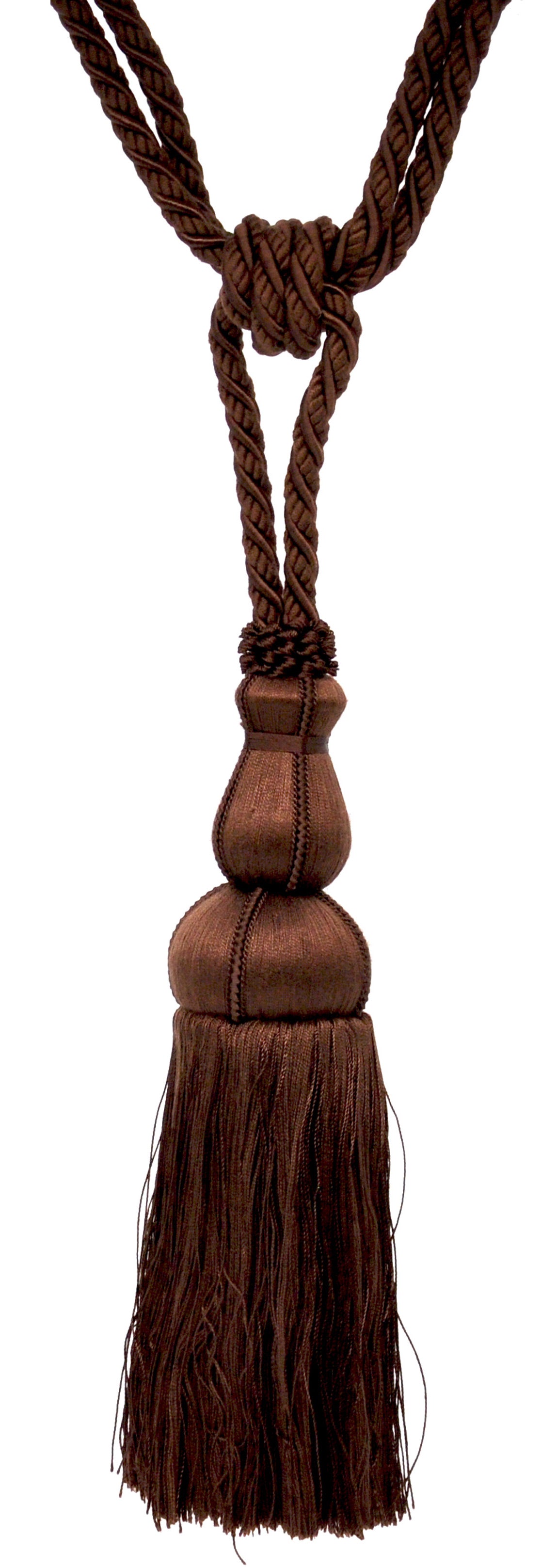Belagio Single Tassel Tie-Back, 10&#x22; Long Tassel, Colors Collection, Brown
