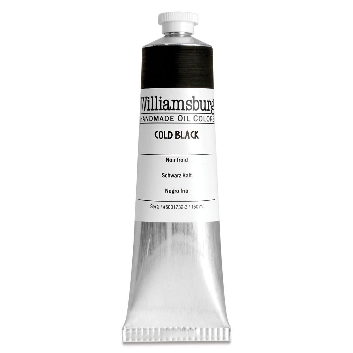 Williamsburg Handmade Oil Paint - Cold Black, 150 ml tube