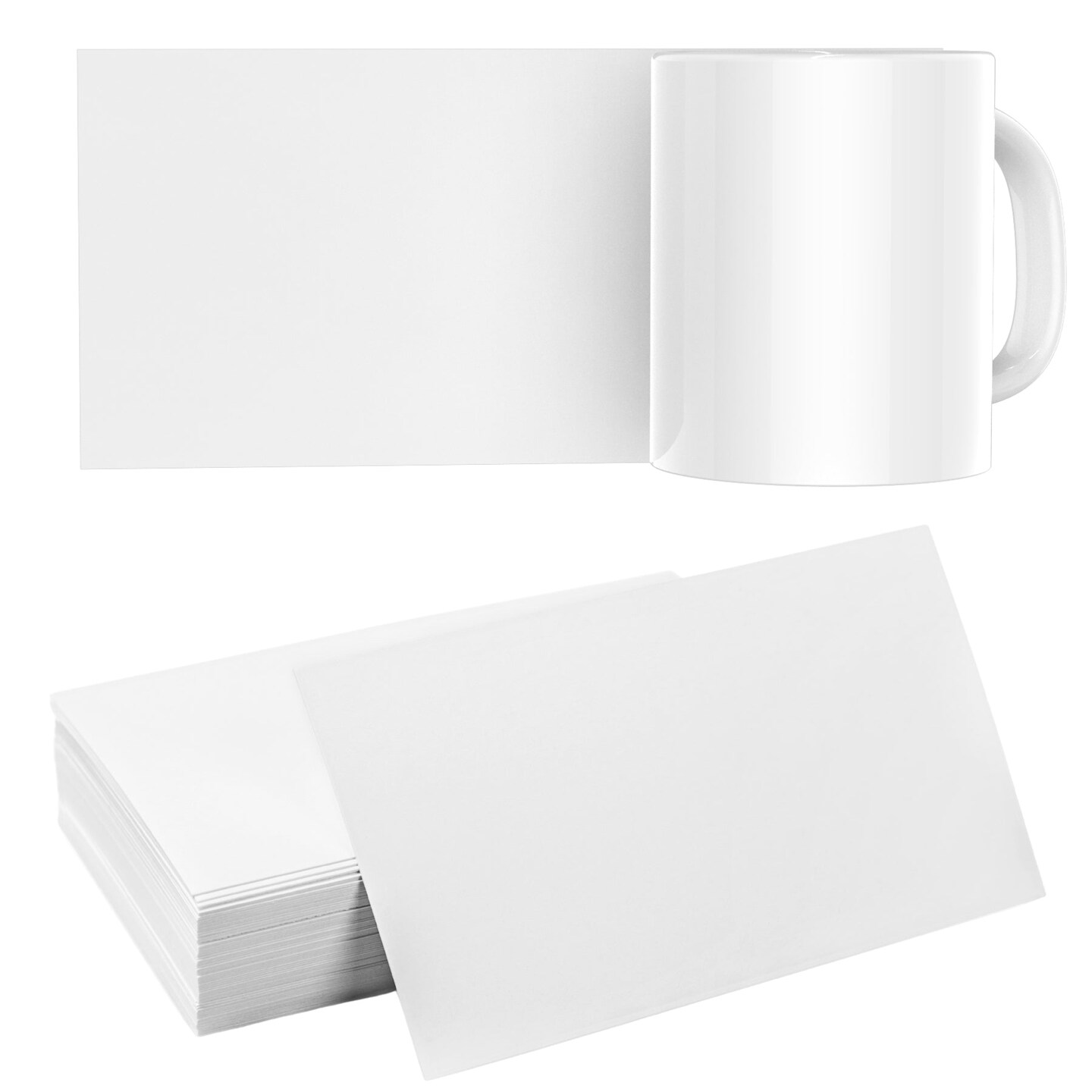 Precut Butcher Paper Sheets - Fits 11oz and 12 oz Sublimation Mugs Perfectly (9.25 in x 4 in), White, Uncoated
