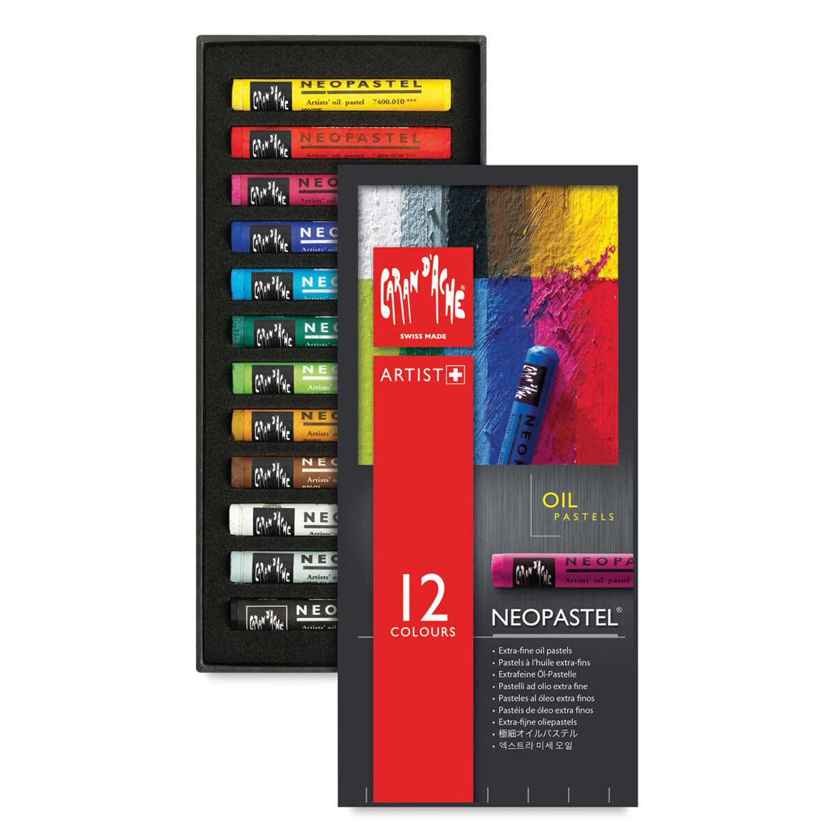 Caran d'Ache Neopastel Set - Assorted Colors, Set of 12, Color Caran d'Ache Neopastel Set - Assorted Colors, Set of 12, Color