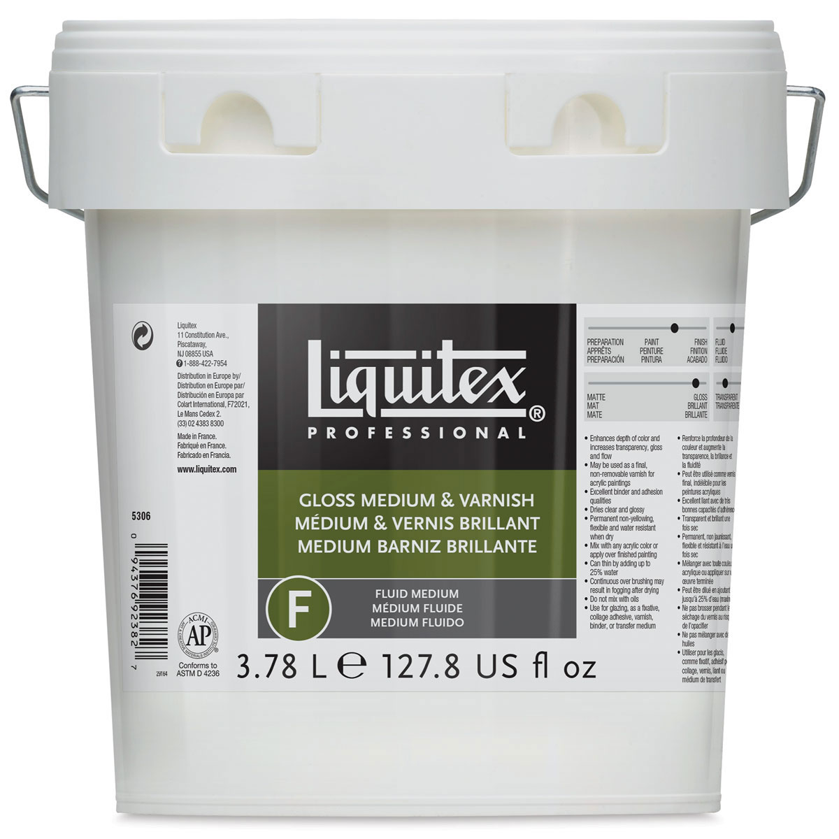 Liquitex Fluids Acrylic Medium - Gloss, Gallon