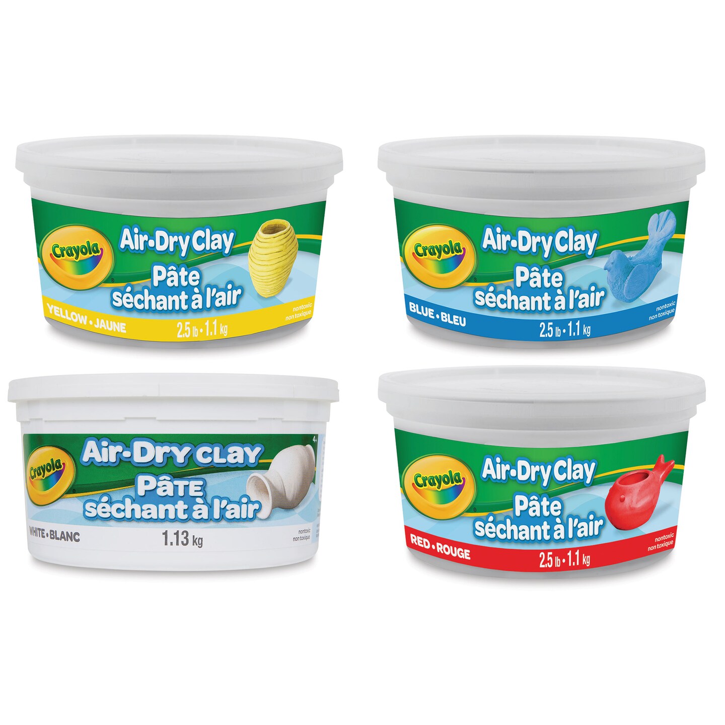 crayola-air-dry-clay-assorted-pkg-of-4-2-5-lb-michaels
