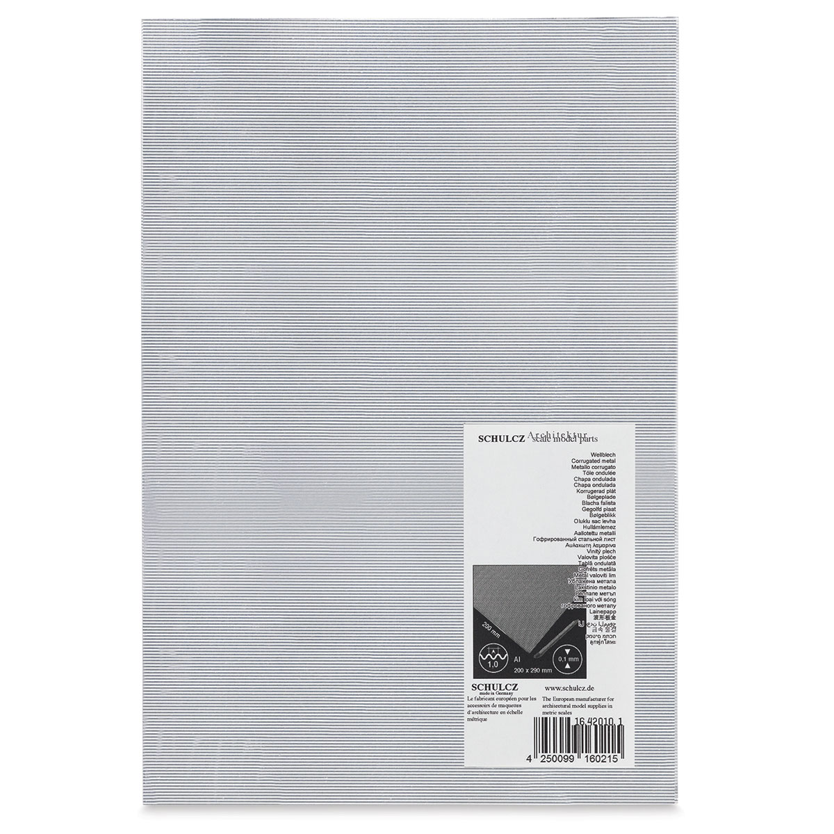 Schulcz Structured Aluminum Sheet - Wave, 1 mm, 7-5/8&#x22; x 11-3/4&#x22;