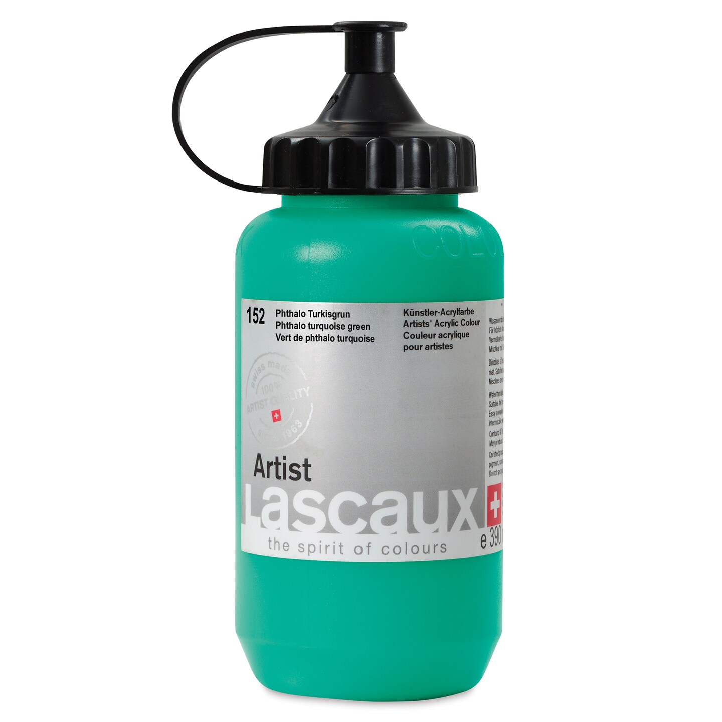 Lascaux Artist Acrylics - Phthalo Turquoise Green, 390 ml Tube
