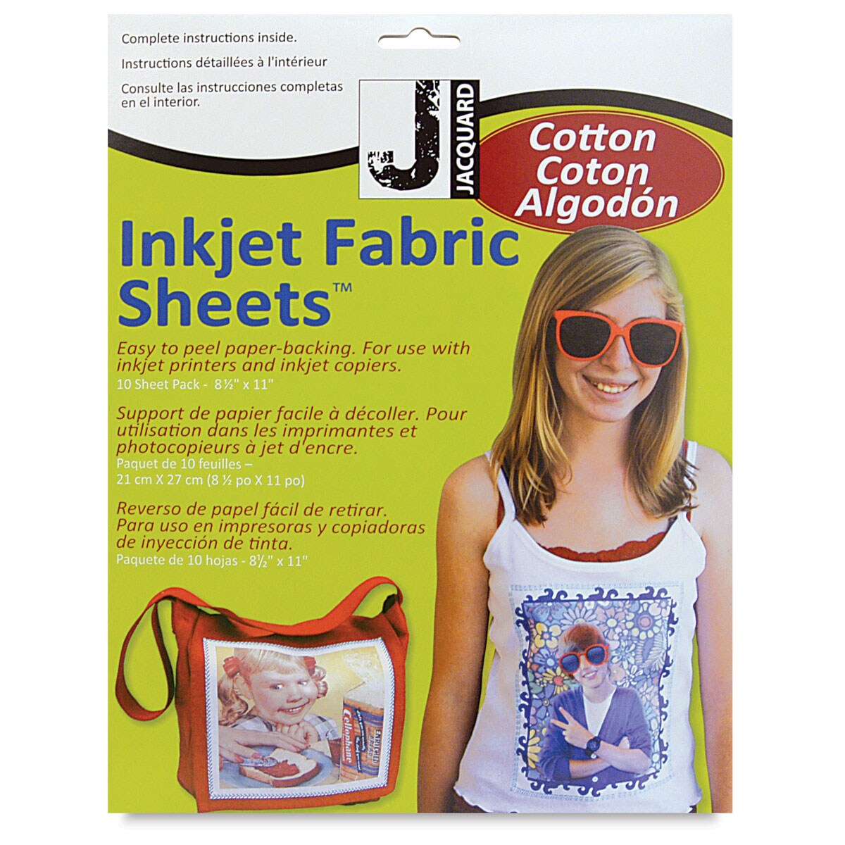 Jacquard Inkjet Fabric - 8-1/2&#x22; x 11&#x22;, Cotton, Pkg of 10