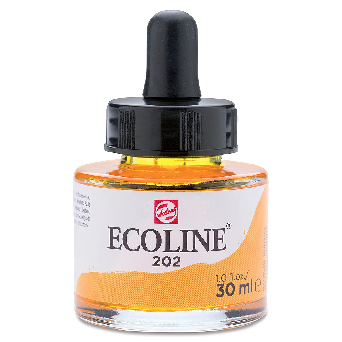 Ecoline Liquid Watercolor with Dropper - Deep Yellow, 30 ml jar