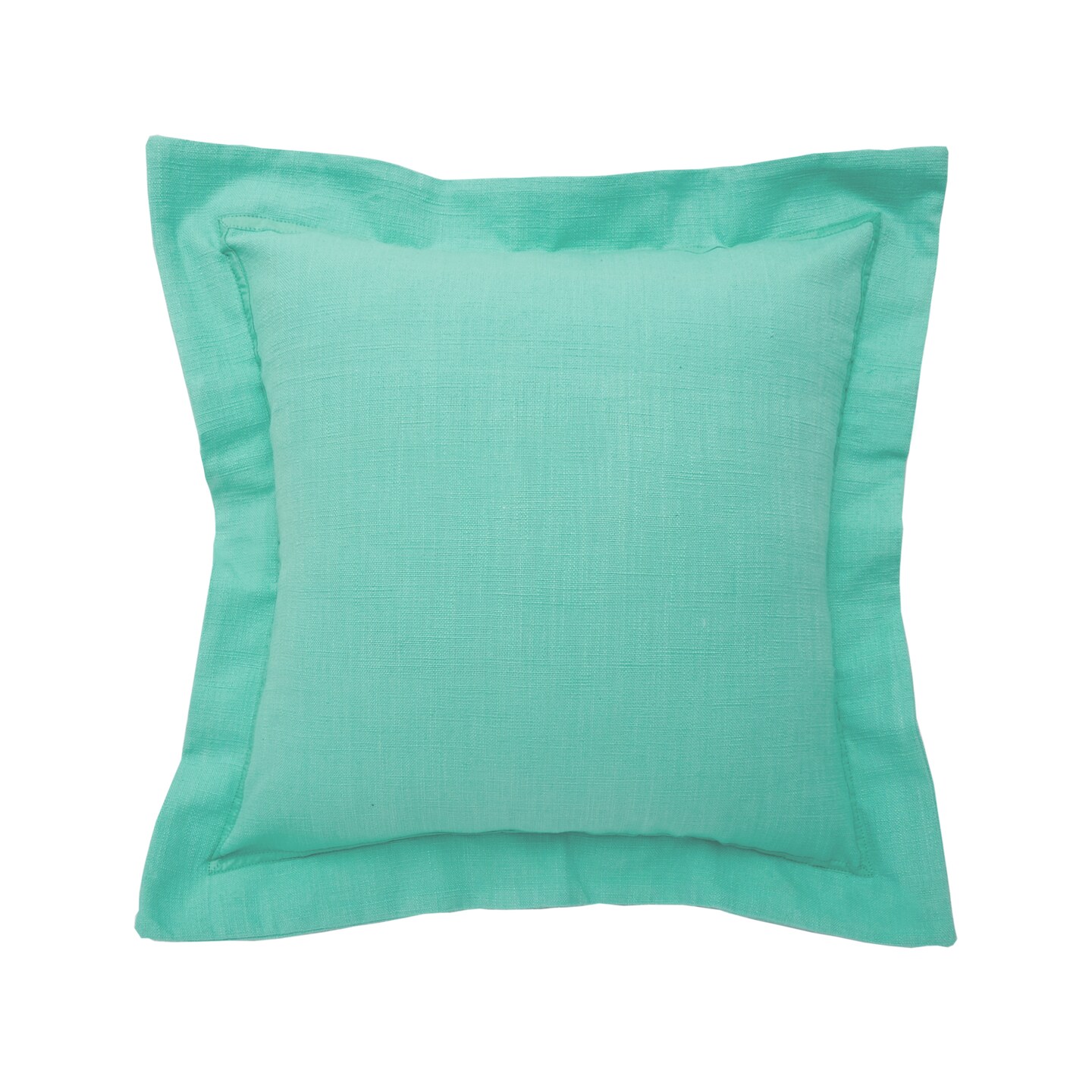 Aqua Flange Throw Pillow