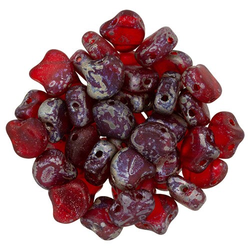 Ginko Beads, Matte Siam Ruby Rembrandt, 8 grams