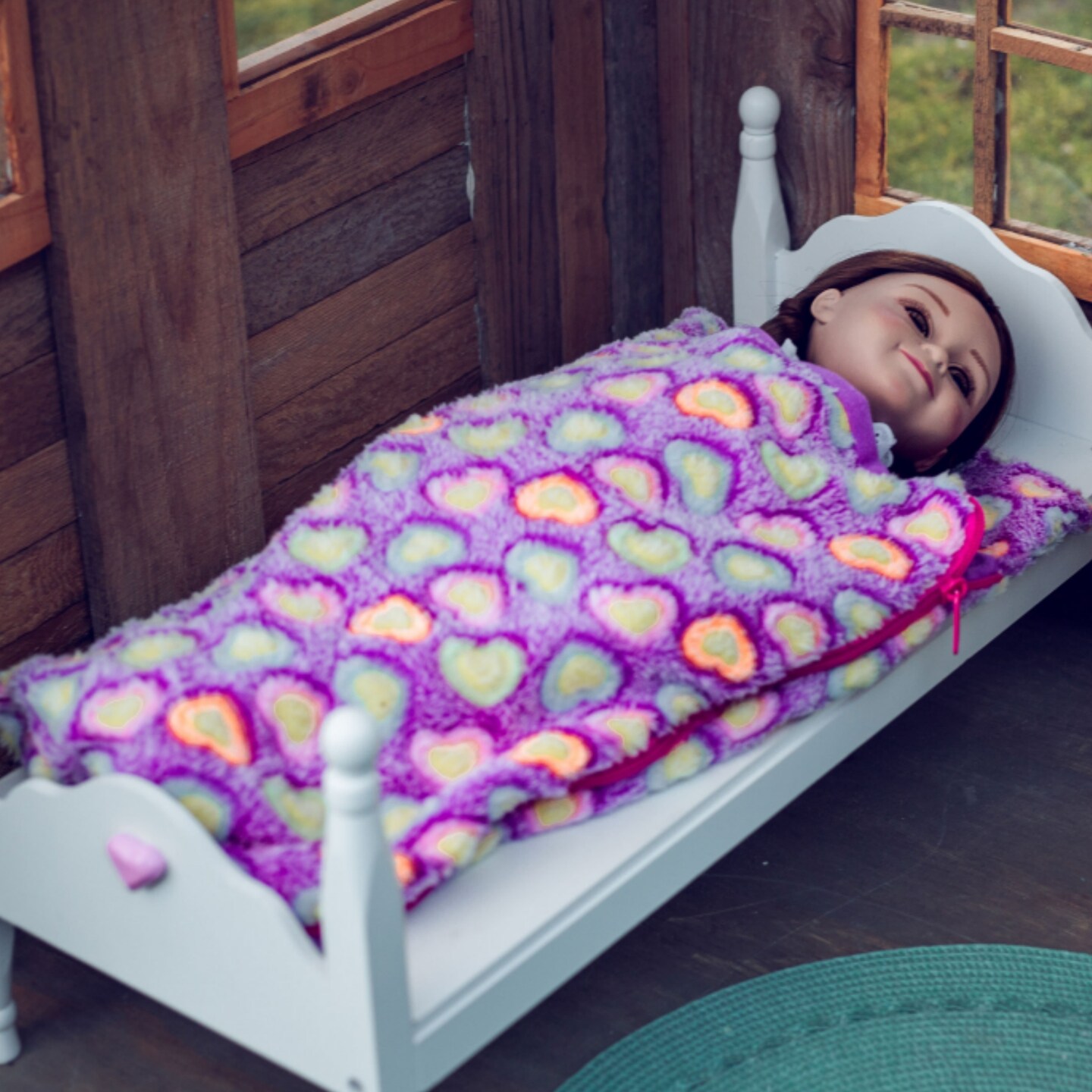 The Queen&#x27;s Treasures 18 Inch Doll Soft Purple Sleeping Bag Accessory