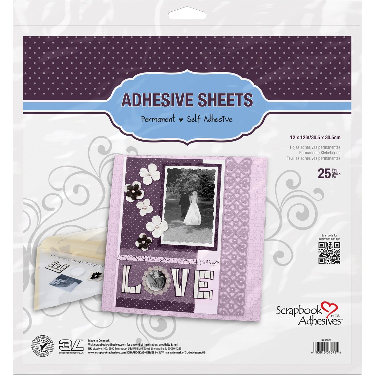 Scrapbook Adhesives Permanent Adhesive Sheets 25/Pkg-12"X12"