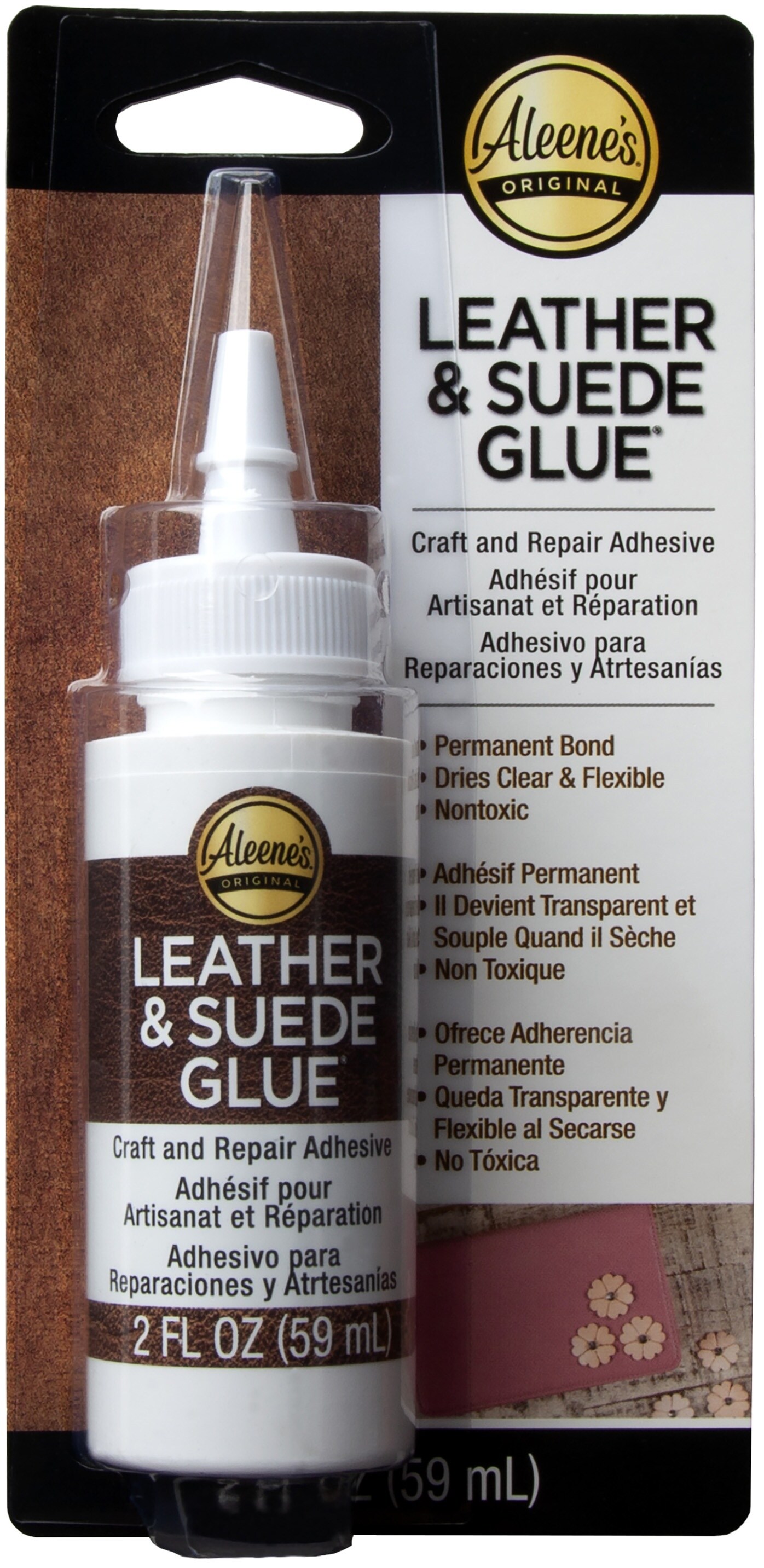 Aleene&#x27;s Leather &#x26; Suede Adhesive Carded-2oz