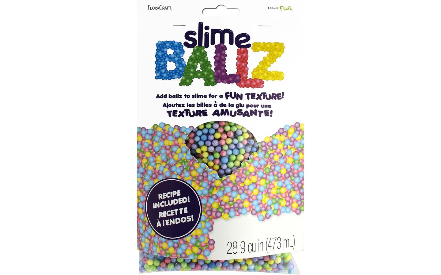 FloraCraft Slime Balls 5mm Rainbow 28.9 cu in