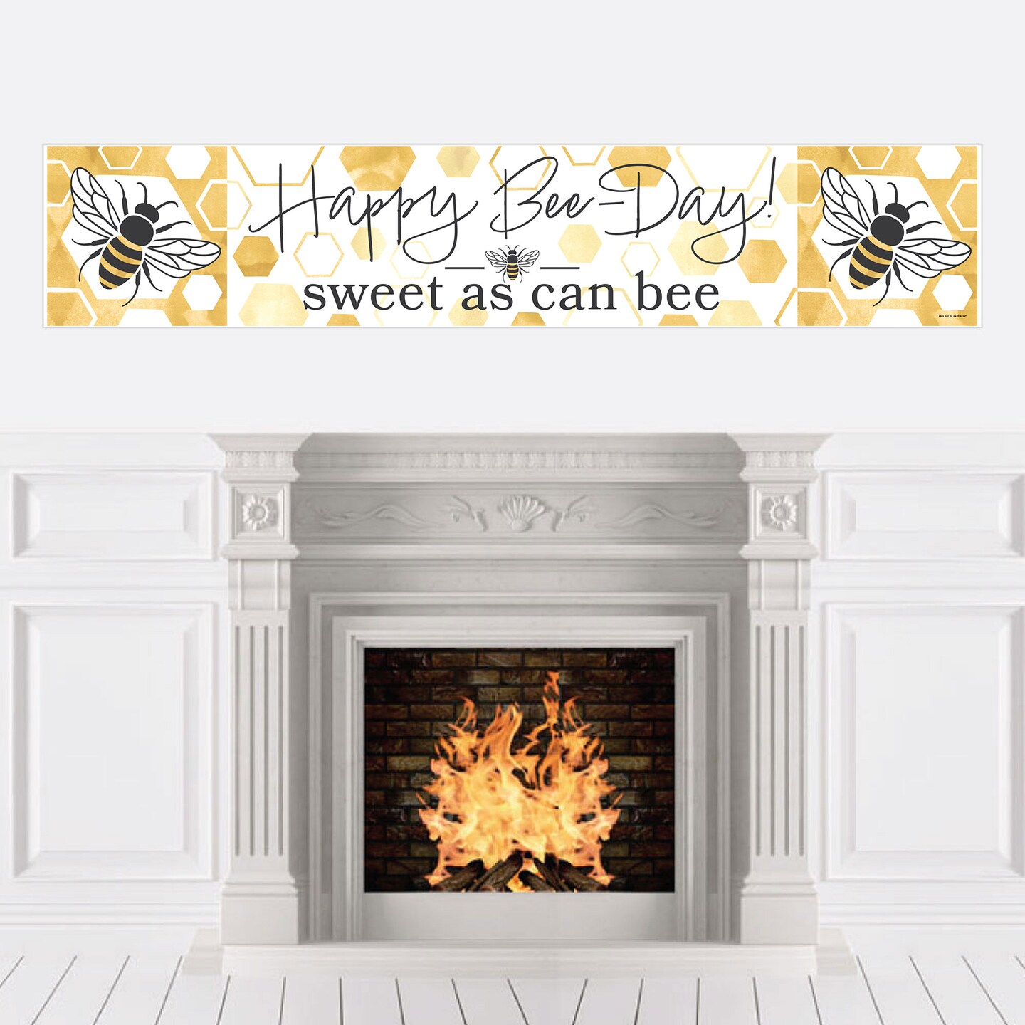 Big Dot of Happiness Little Bumblebee - Happy Birthday Bee Decorations Party Banner