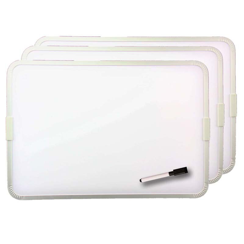 TwoSided Aluminum Framed, Dry Erase Board With Pen, 12" X 17.