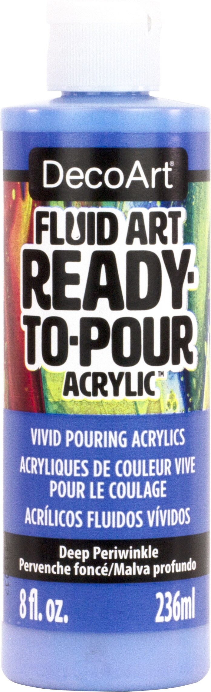 DecoArt FluidArt ReadyToPour Acrylic Paint 8ozDeep Periwinkle Michaels