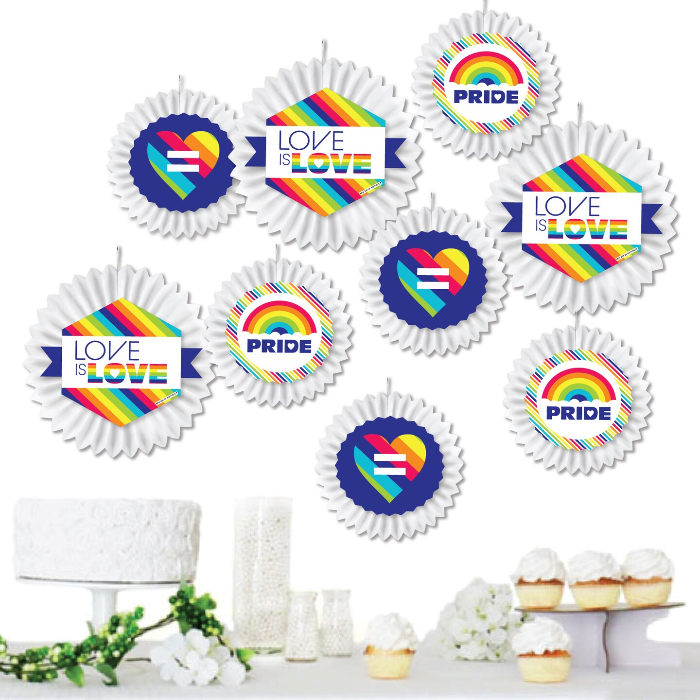 Big Dot of Happiness Love is Love - LGBTQIA+ Pride - Hanging Rainbow ...