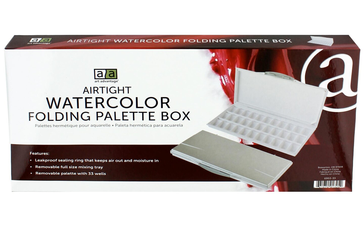 Art Advantage Airtight Watercolor Palette Box 33Wl