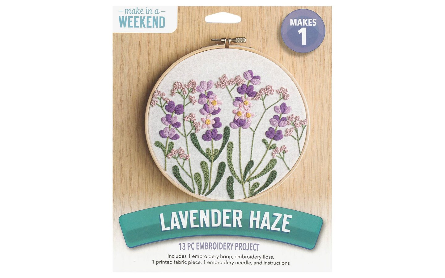 Leisure Arts Embroidery Kit 6&#x22; Lavender Haze - embroidery kit for beginners - embroidery kit for adults - cross stitch kits - cross stitch kits for beginners - embroidery patterns