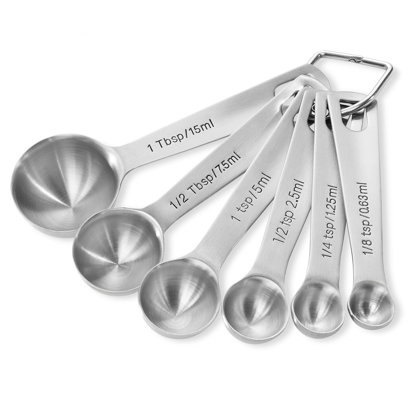 Stainless Steel Measuring Spoons with Metric Set of 6 