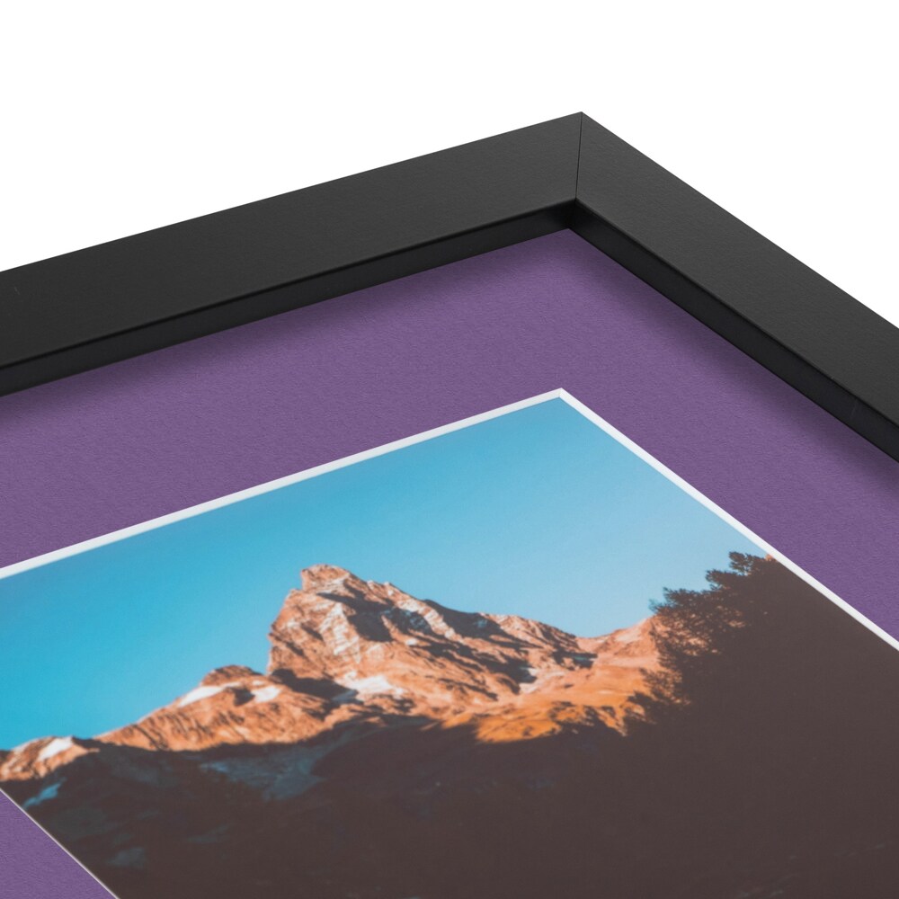 ArtToFrames Collage Photo Picture Frame with 5 - 5x7 inch Openings, Framed in Black with Over 62 Mat Color Options and Plexi Glass (CSM-3926-152)