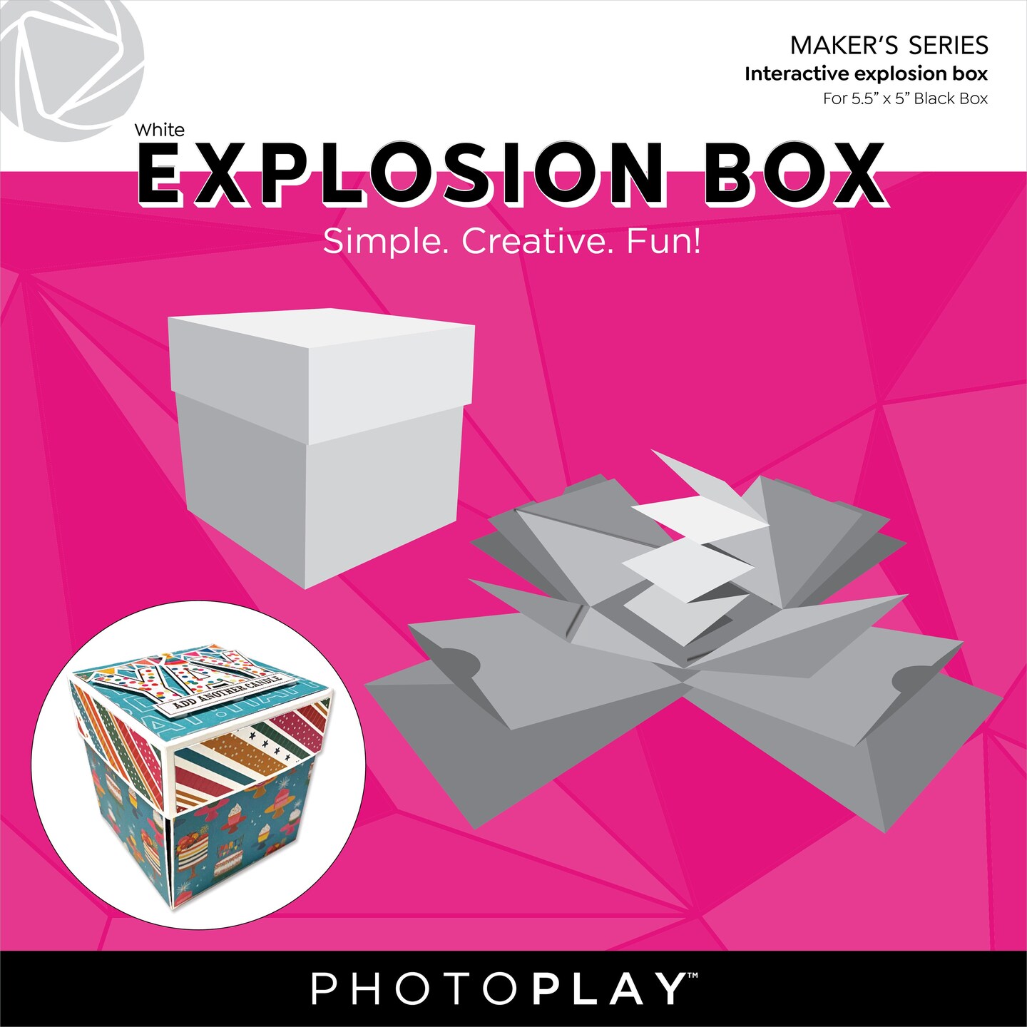 Photoplay Explosion Box-White