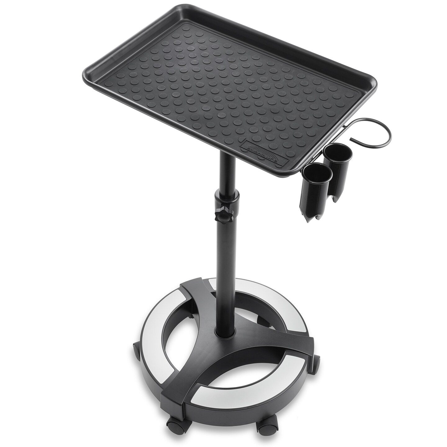 Saloniture Rolling Salon Aluminum Instrument Tray Portable Hair Stylist Trolley with Accessory
