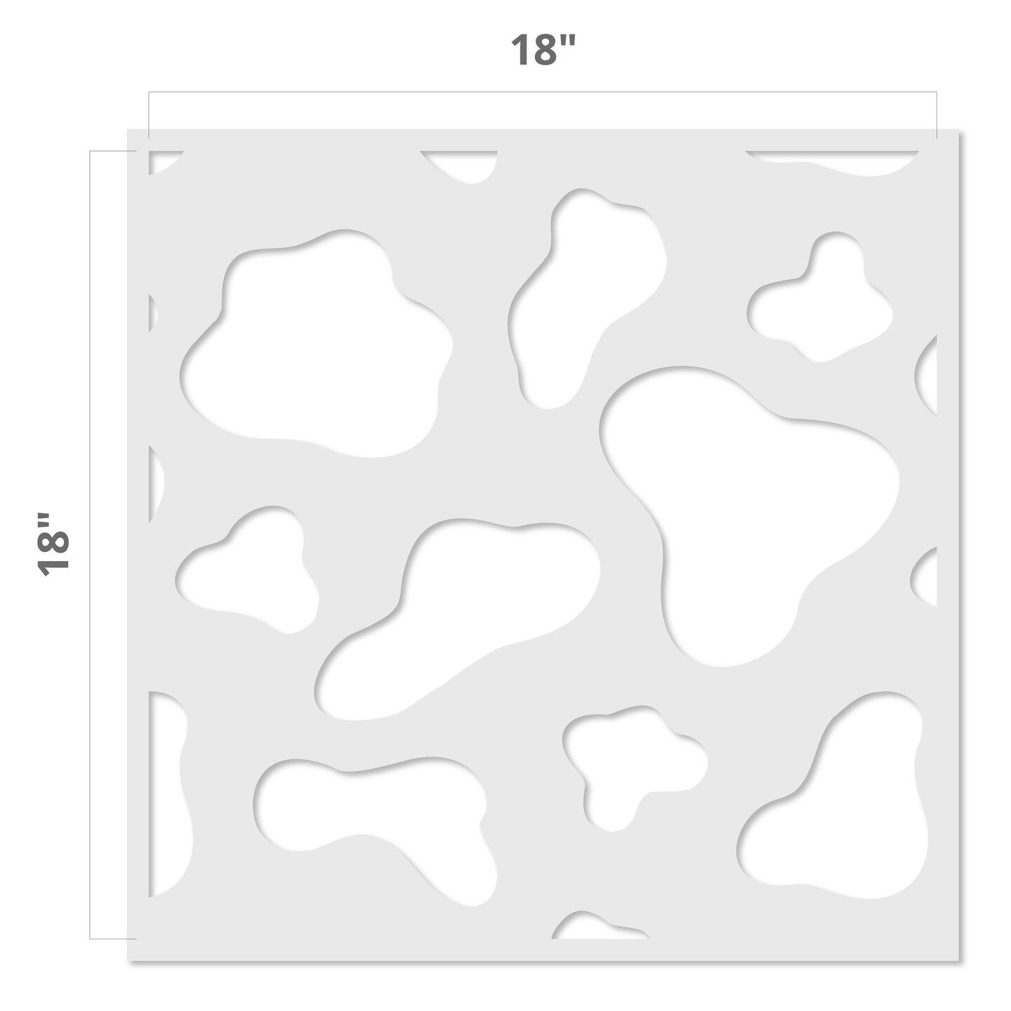 Cow Spots: Camoflage Wallpaper Wall Stencil | 3149 by Designer Stencils | Pattern Stencils | Reusable Stencils for Painting | Safe &#x26; Reusable Template for Wall Decor | Try This Stencil Instead of a Wallpaper | Easy to Use &#x26; Clean Art Stencil Pattern
