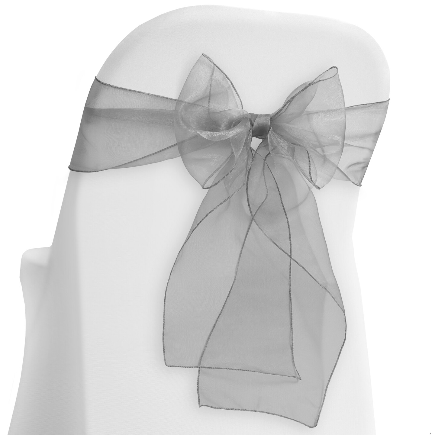 Lann&#x27;s Linens - 100 Elegant Organza Wedding/Party Chair Cover Sashes/Bows - Ribbon Tie Back Sash